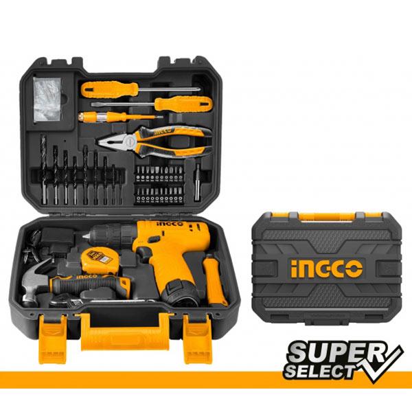 TALADRO INALÁMBRICO + 81 PIEZAS ACCESORIOS Y BATERÍA