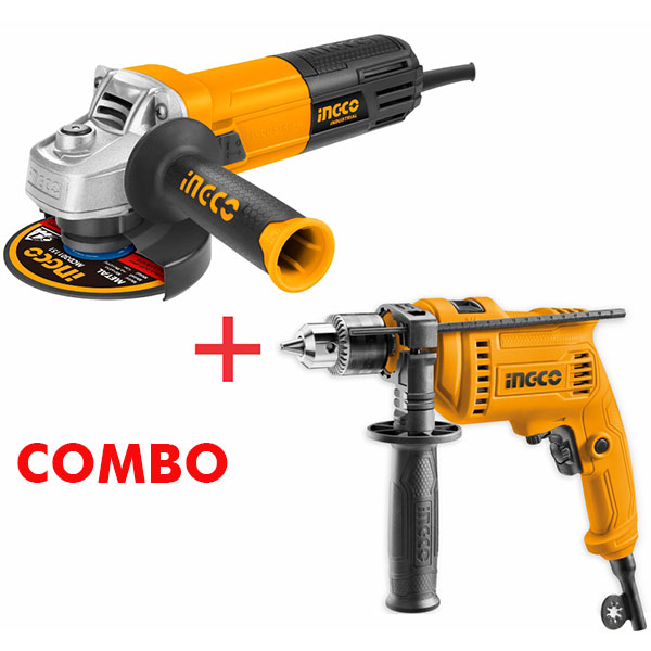 COMBO ESMERILADORA 4-1/2 750W #75018 + TALADRO PERCUTOR 1/2 680W #6808