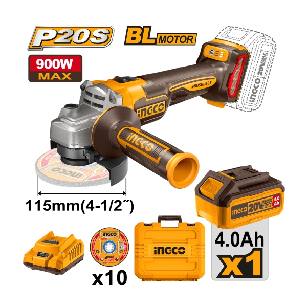 ESMERIL 4-1/2´´ 20V + 1 BATERÍA 4 AMPERIOS UCAGLI211541